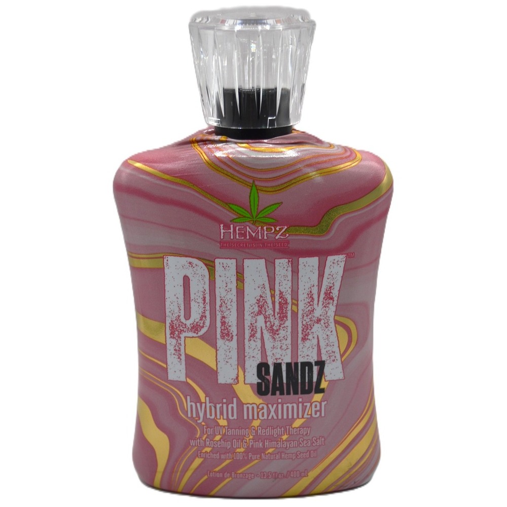 HEMPZ Pink Sandz Hybrid Maximizer Tanning Lotion with Red Light Therapy 13.5 oz